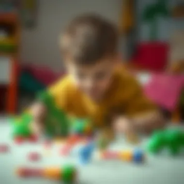 Child playing with Dino Charge toys