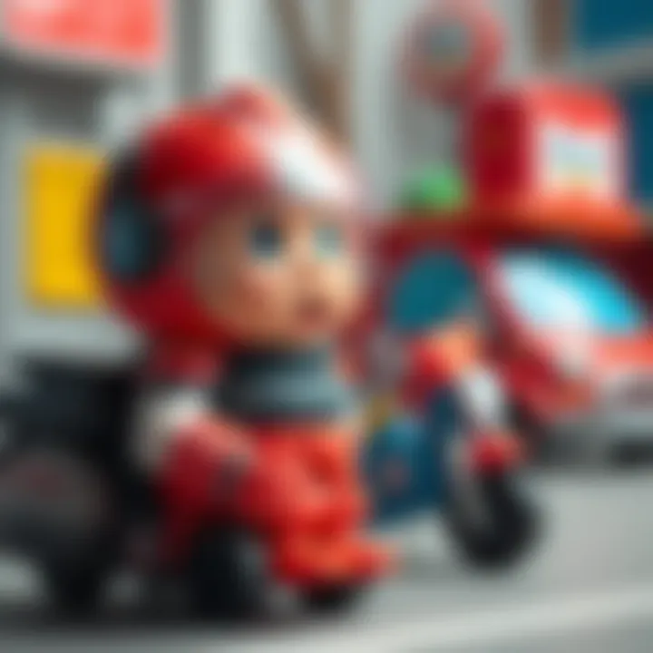 Roy illustrating safety lessons in an animated scene