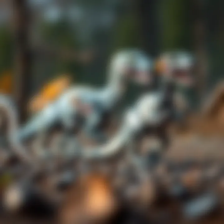 A timeline showcasing the evolution of robotic dinosaurs.