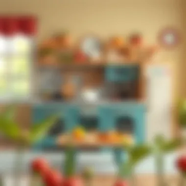 A safe and playful kitchen setup encouraging children's imaginative play.