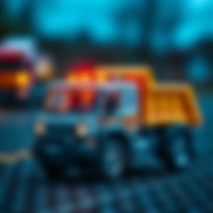 An informative graphic highlighting safety standards for toy trucks