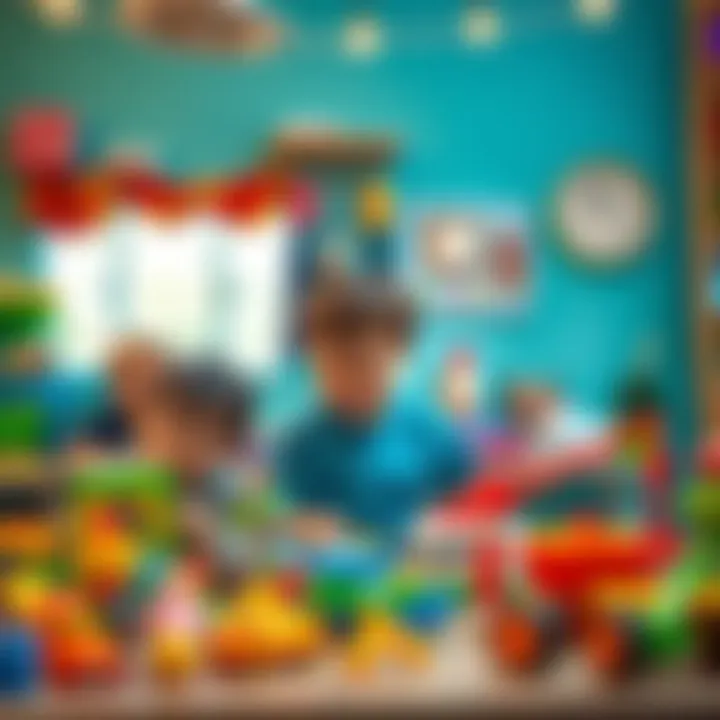 Children Engaging with Şimşek Mekkuin Tır A vibrant scene showcasing children playing with Şimşek Mekkuin Tır toys, engaging in creative activities.