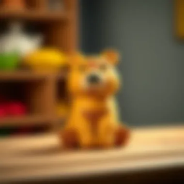 A finished play dough animal sculpture displayed proudly