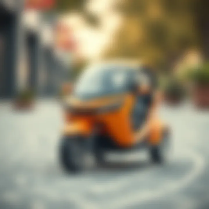 Stylish three-wheeled vehicle model with innovative design