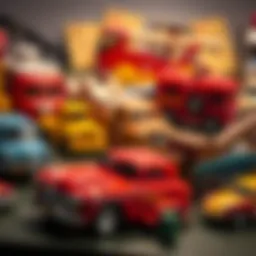 A historical display of Tofaş toys showcasing their evolution through the years