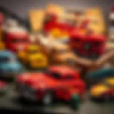 A historical display of Tofaş toys showcasing their evolution through the years