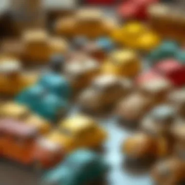 Timeless Evolution: The History of Toy Vehicles A collection of wooden toy cars representing evolution