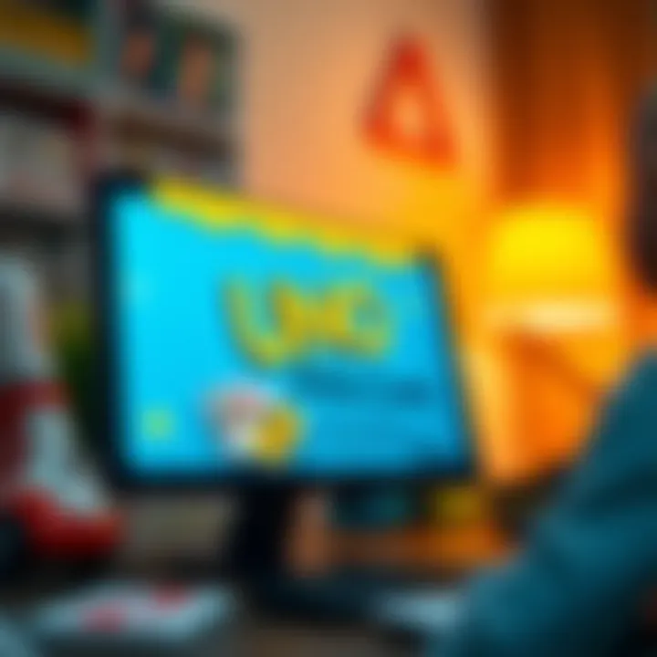 Online shopping for Uno cards on a computer screen